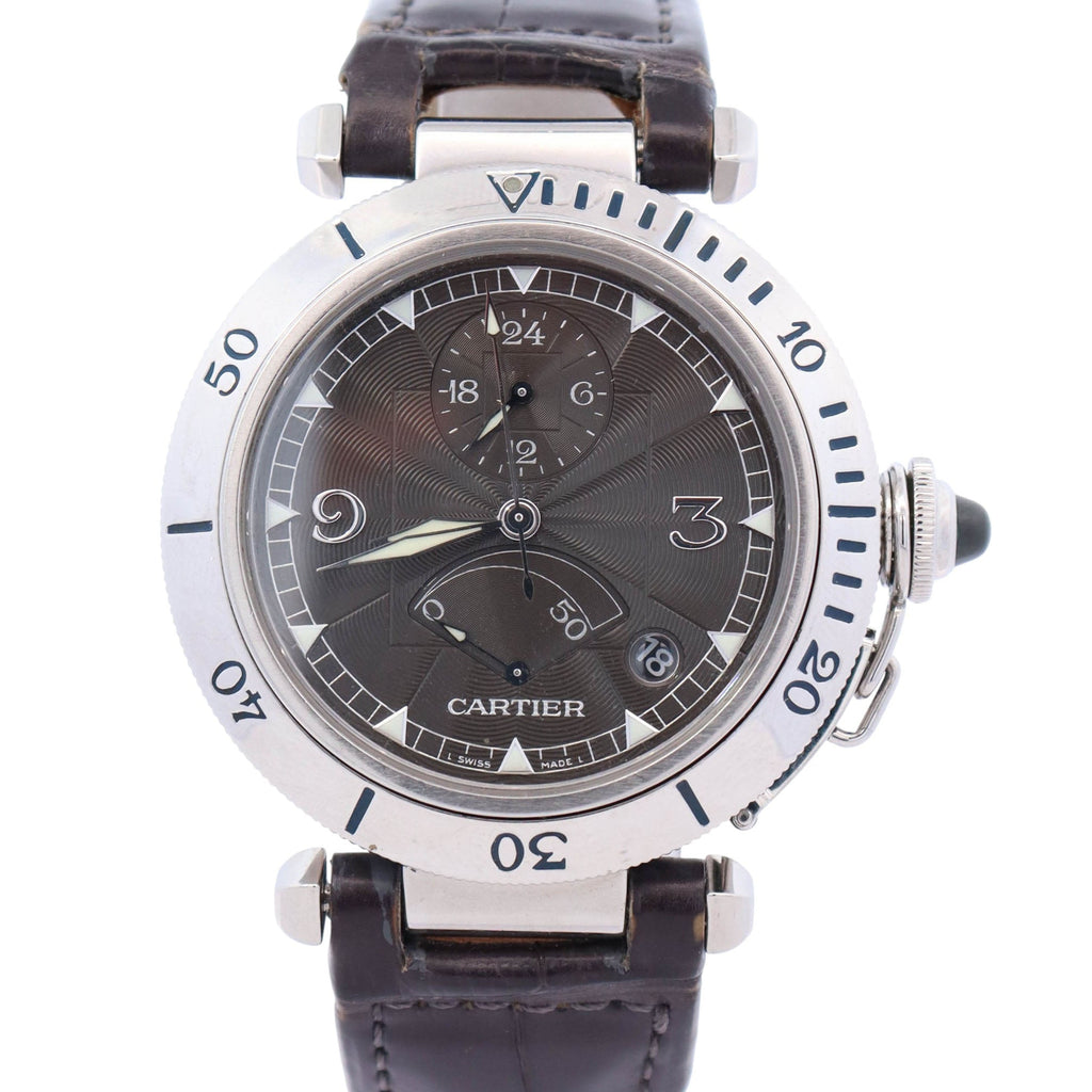 Cartier Pasha 38mm Grey Dial Watch Ref# W3105055