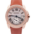 Cartier Calibre 38mm Pave Dial Watch Ref# WF100015