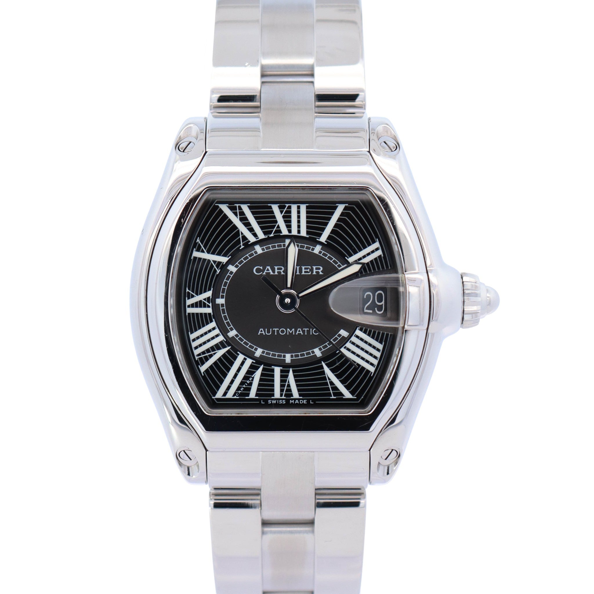 Cartier Roadster 37mm Black Dial Watch Ref# W62041V3