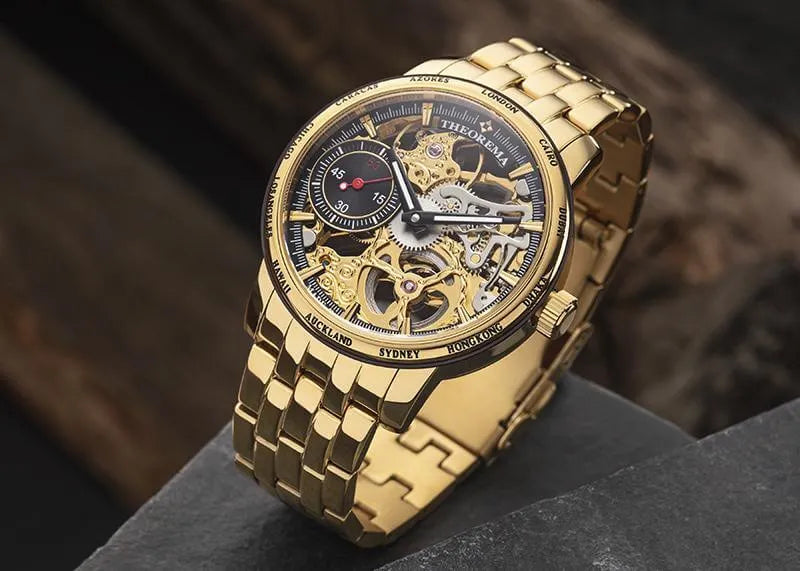 See-through Skeleton Toronto by Theorema, Germany - GM-106-10 |Gold|
