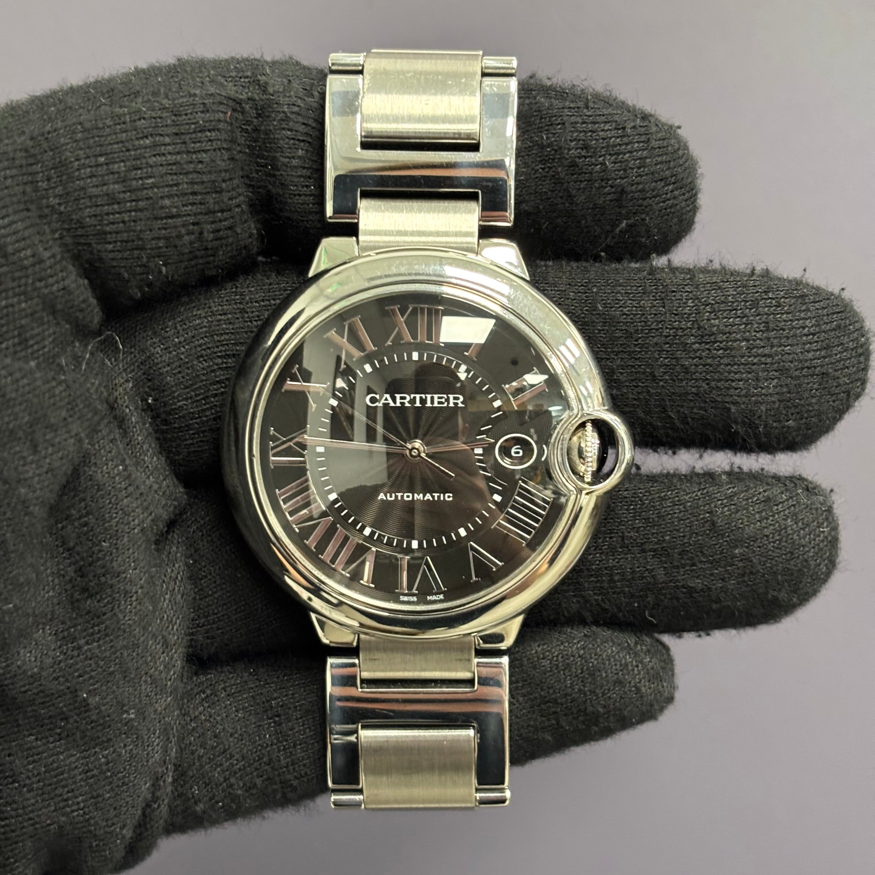 Cartier Ballon Bleu 42mm Black Dial Watch Ref# WSBB0003