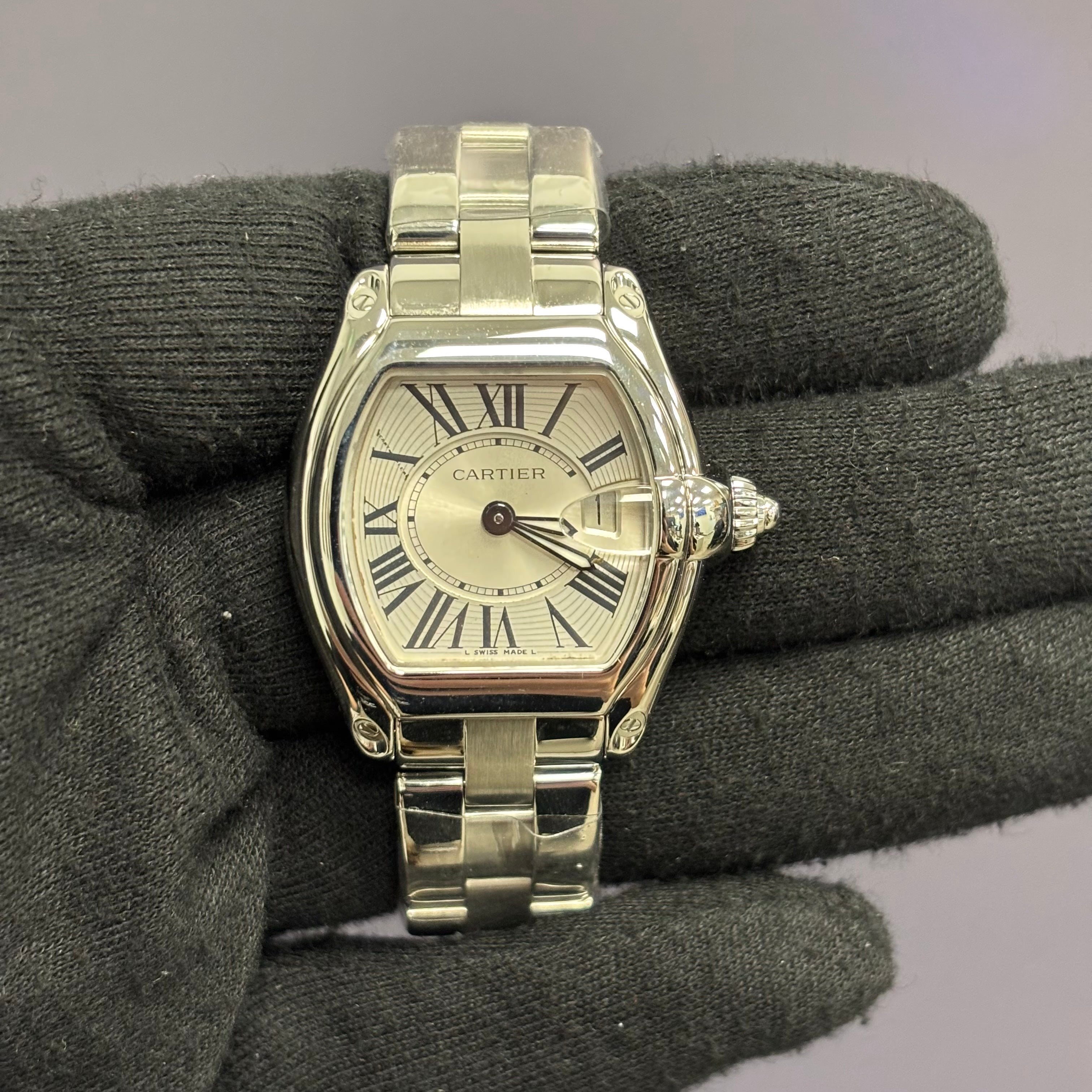Cartier Roadster 31mm Silver Dial Watch Ref# W62016V3