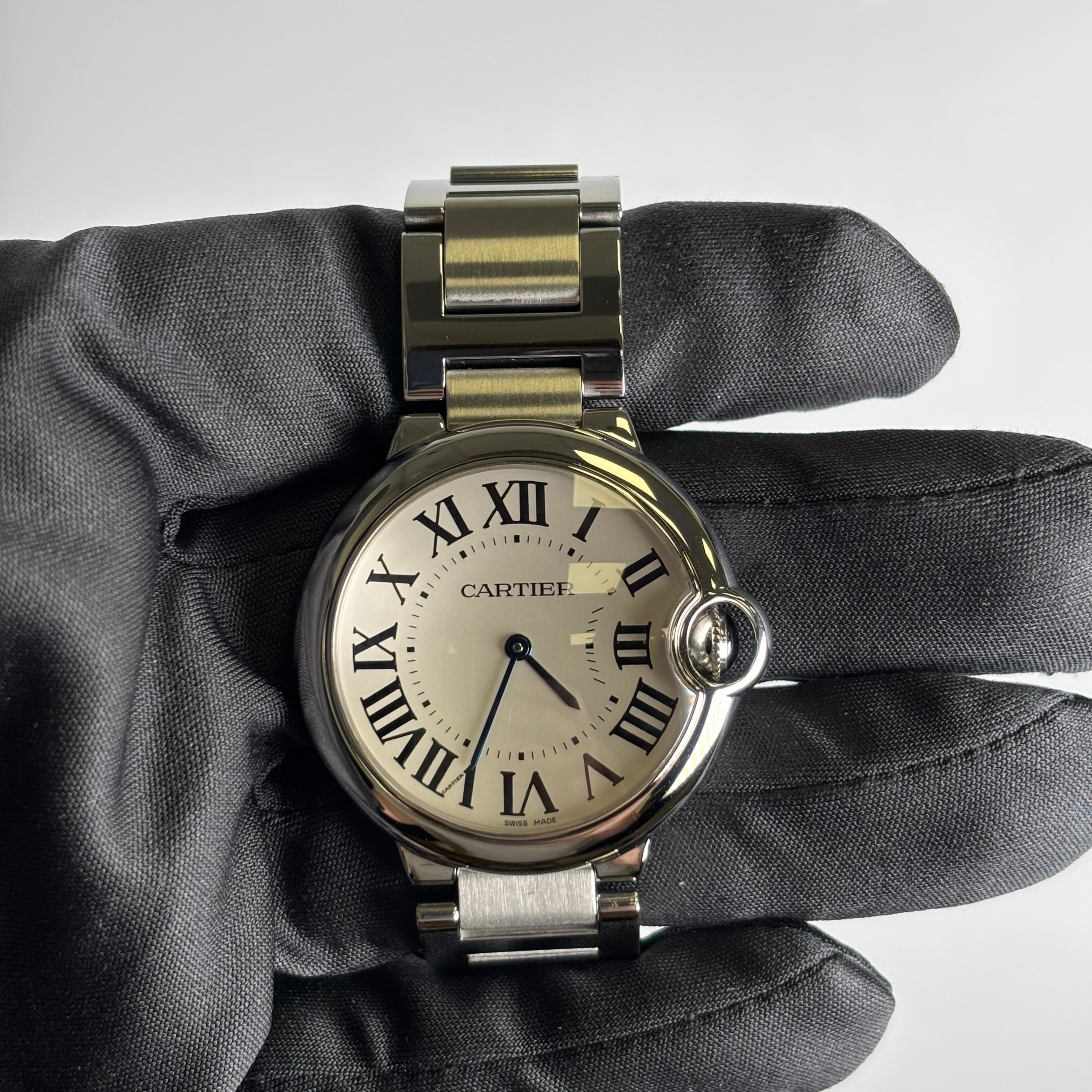 Cartier Ballon Bleu 36mm White Dial Watch Ref# W69011Z4
