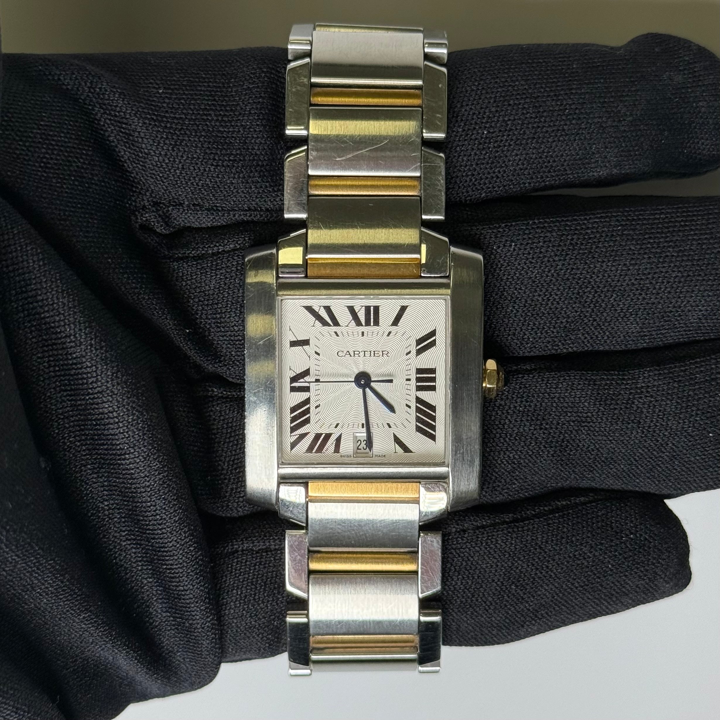 Cartier Tank Francaise 28x32mm Silver Dial Watch Reference #W51005Q4