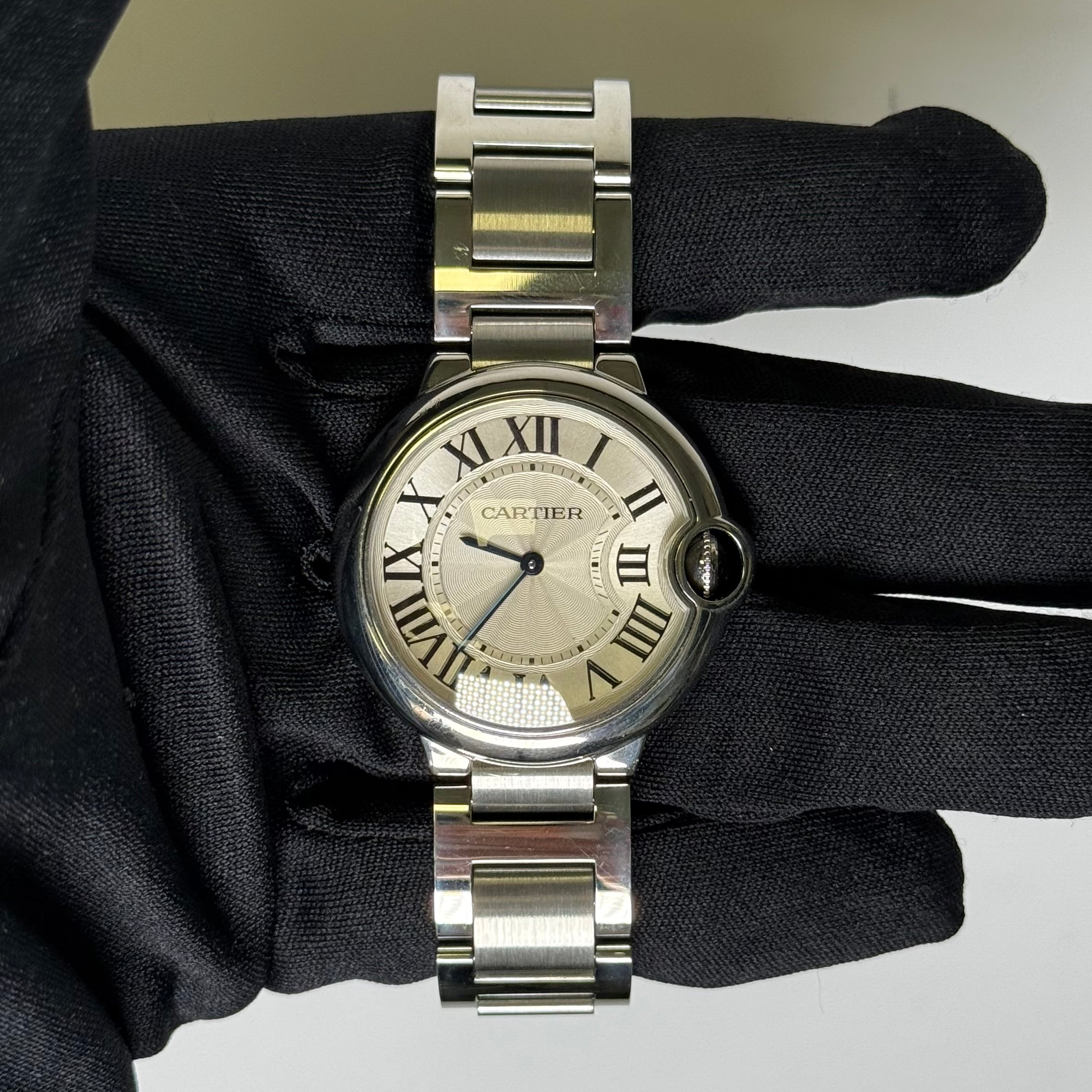 Cartier Ballon Bleu 36mm Silver Dial Watch Ref# W69011Z4