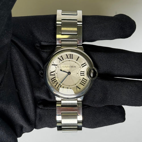 Cartier Ballon Bleu 36mm Silver Dial Watch Ref# W69011Z4