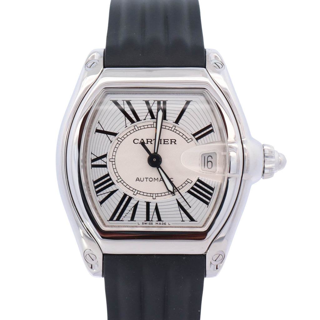 Cartier Roadster 35mm Silver Dial Watch Ref# W62025V3