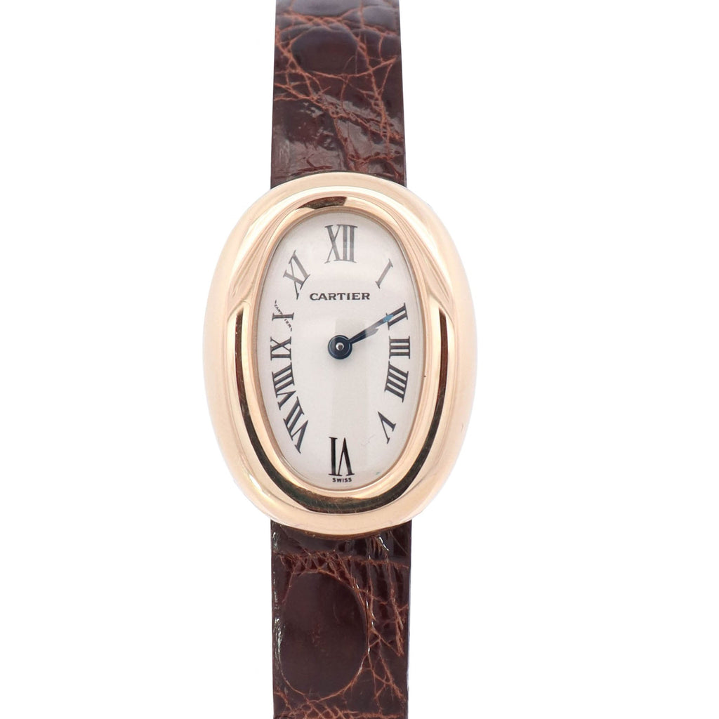 Cartier Baignoire 18mm White Dial Watch Ref# W1510956