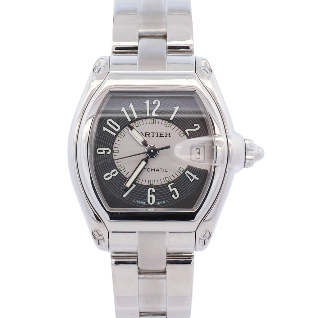 Cartier Roadster 35mm Black Dial Watch Ref# W62001V3