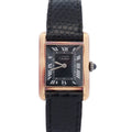 Cartier Must Tank 28mm Black Dial Watch Ref# 3055582