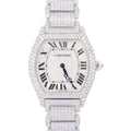 Cartier Tortue 34mm Silver Dial Watch Ref# WA5043MC