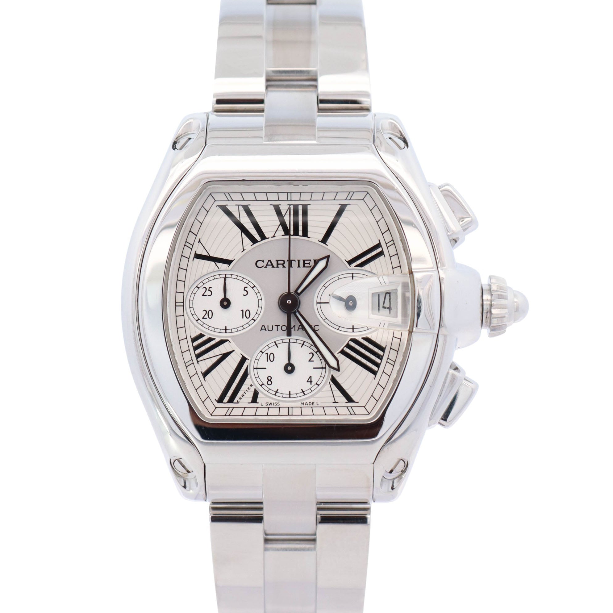 Cartier Roadster 40mm Silver Dial Watch Ref# 2618