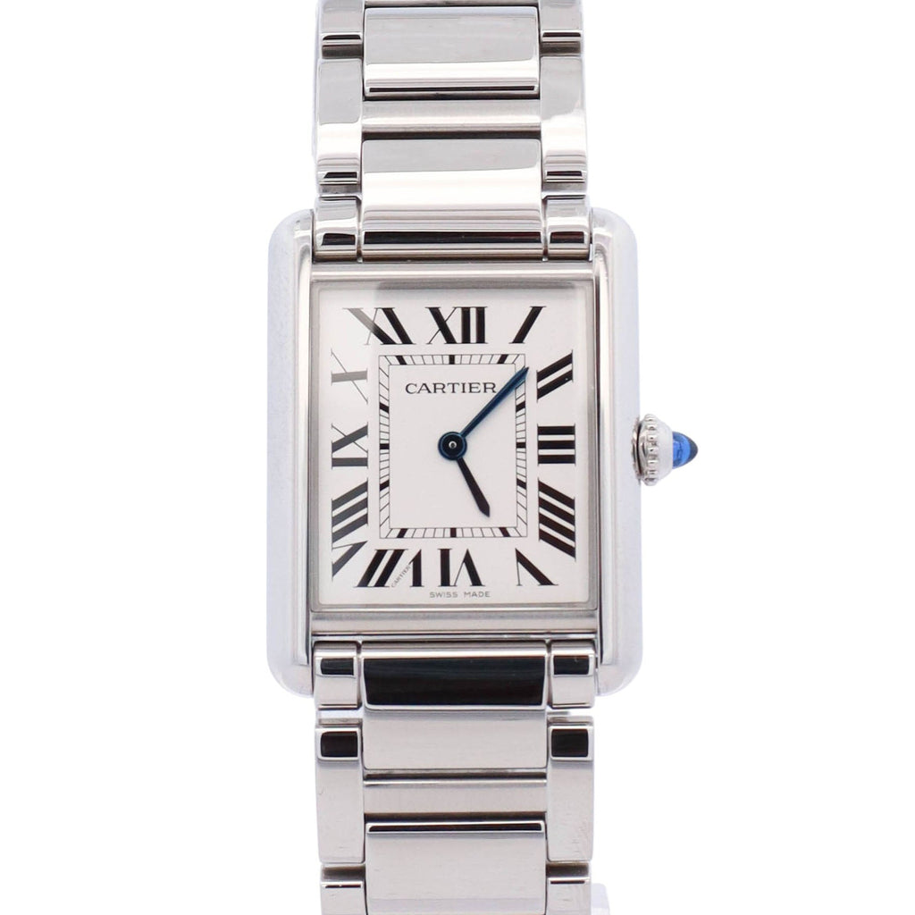 Cartier Tank Must 22mm White Roman Dial Watch Ref# WSTA0107