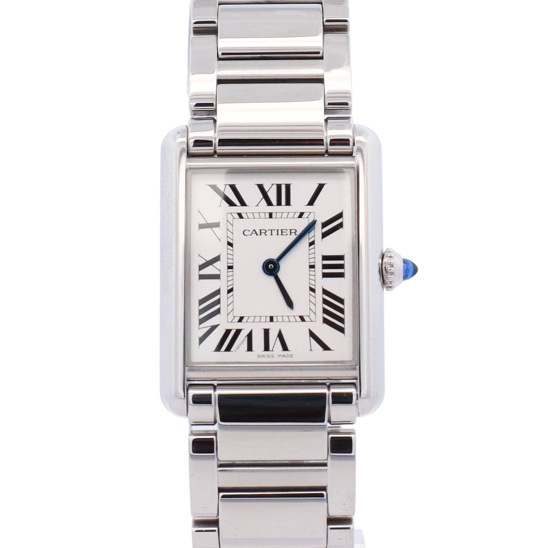 Cartier Tank Must 22mm White Roman Dial Watch Ref# WSTA0107