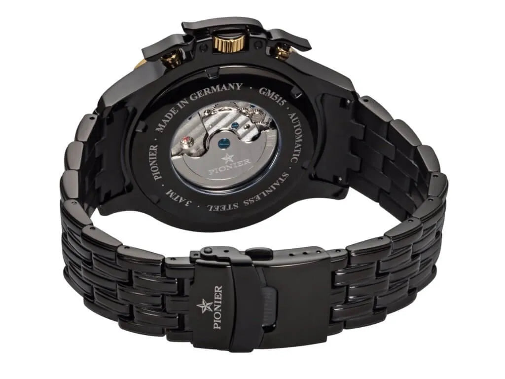 Amsterdam Automatic Calendar Watch by Pionier GM-515-12 |Black|