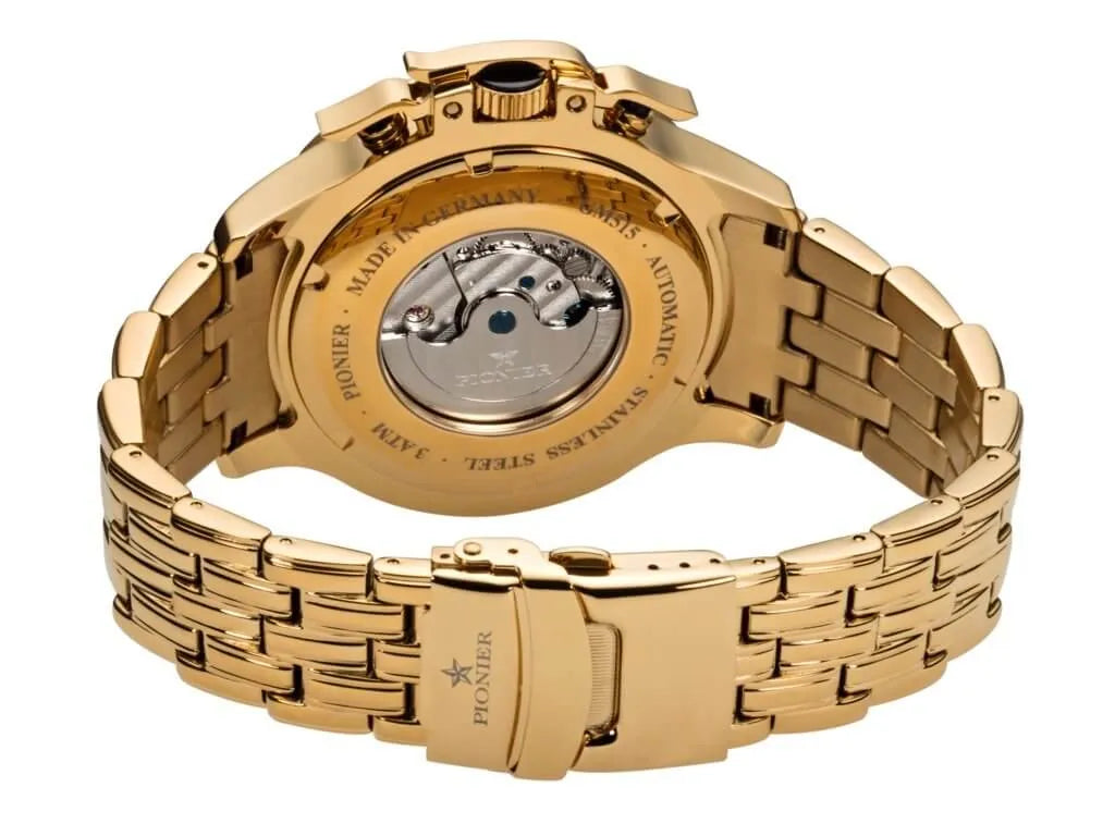 Amsterdam Automatic Calendar Watch by Pionier GM-515-8 |Gold|