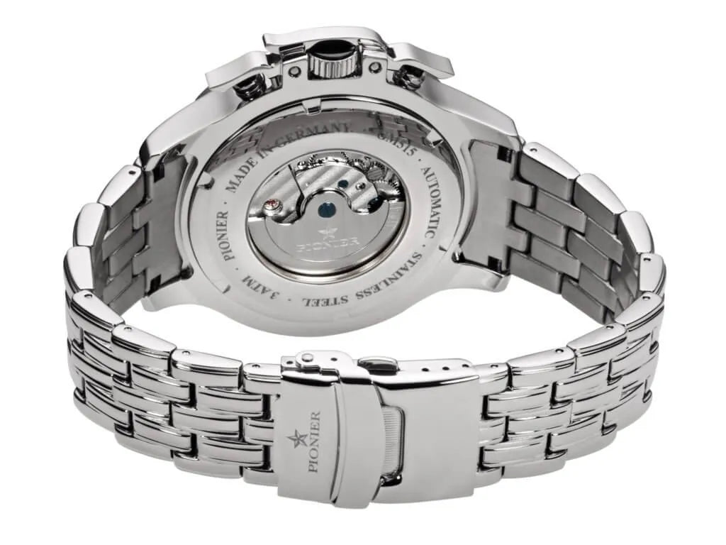 Amsterdam Automatic Calendar Watch by Pionier GM-515-7 |Silver|