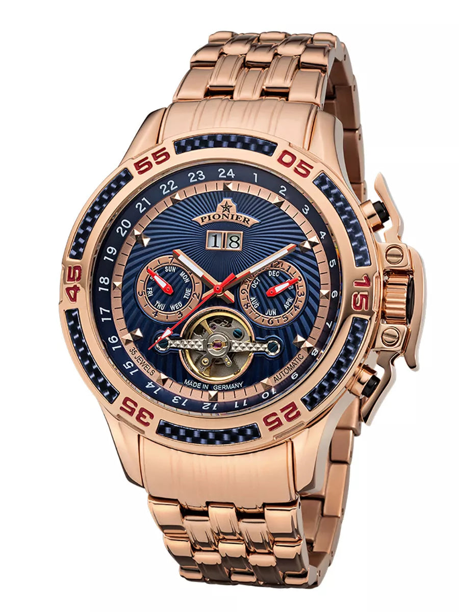 Amsterdam Automatic Calendar Watch by Pionier GM-515-11 |Rose|