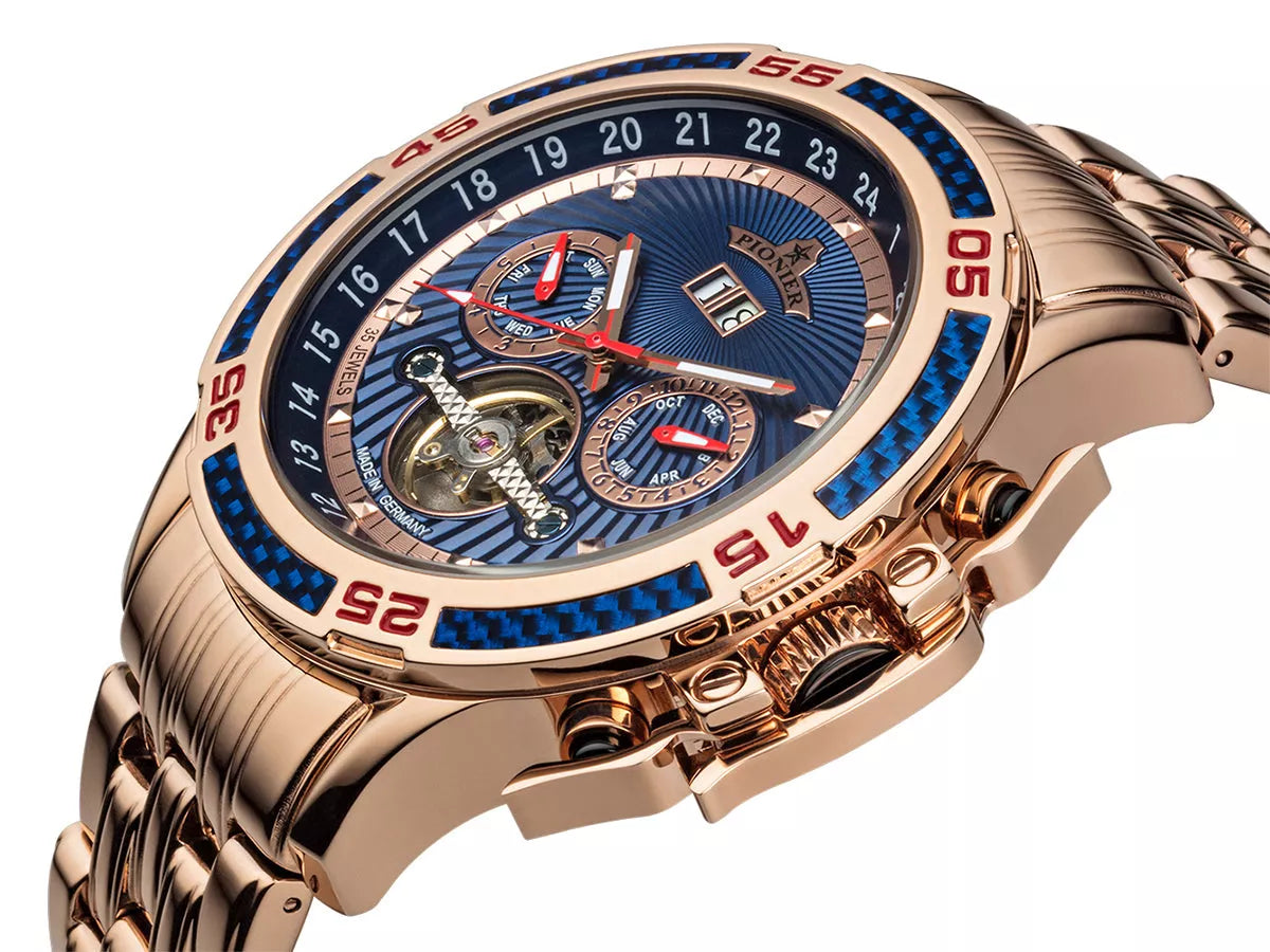 Amsterdam Automatic Calendar Watch by Pionier GM-515-11 |Rose|