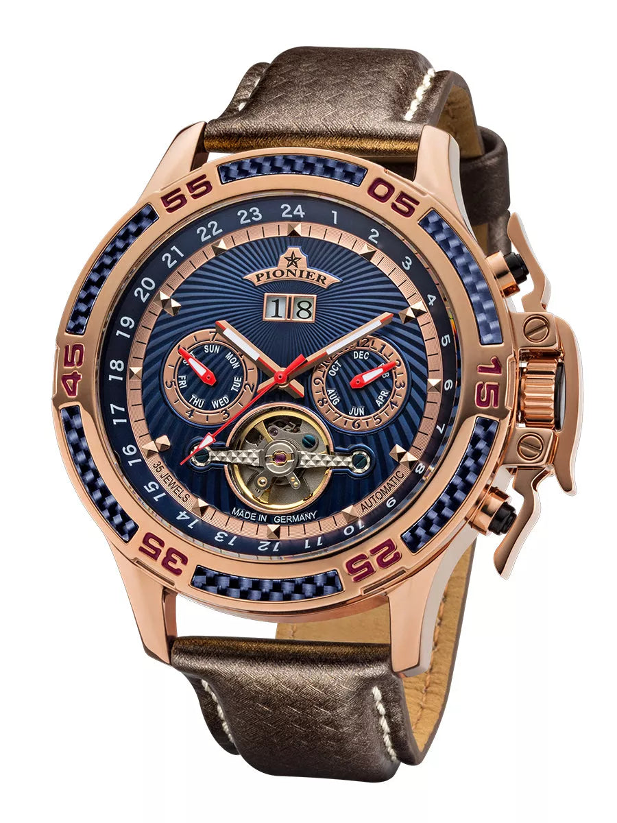 Amsterdam Automatic Calendar Watch by Pionier GM-515-5 |Rose|