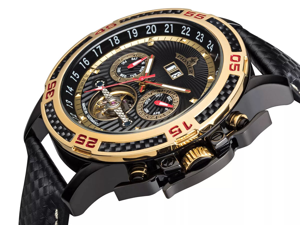 Amsterdam Automatic Calendar Watch by Pionier GM-515-6 |Silver|