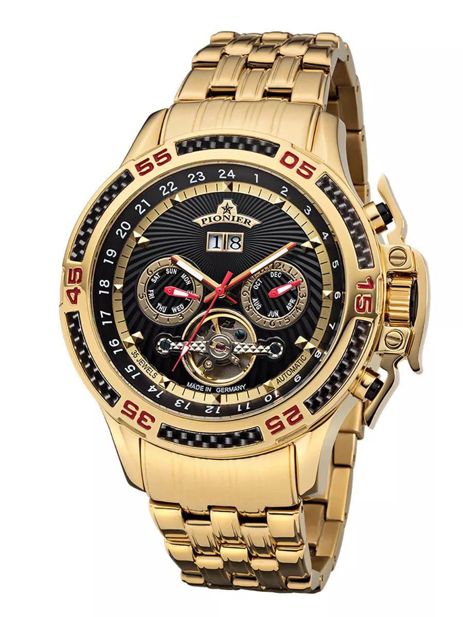 Amsterdam Automatic Calendar Watch by Pionier GM-515-9 |Gold|