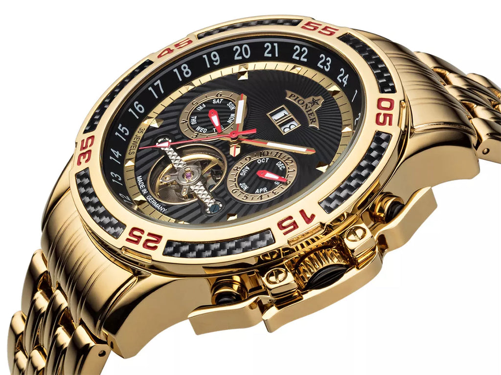 Amsterdam Automatic Calendar Watch by Pionier GM-515-9 |Gold|