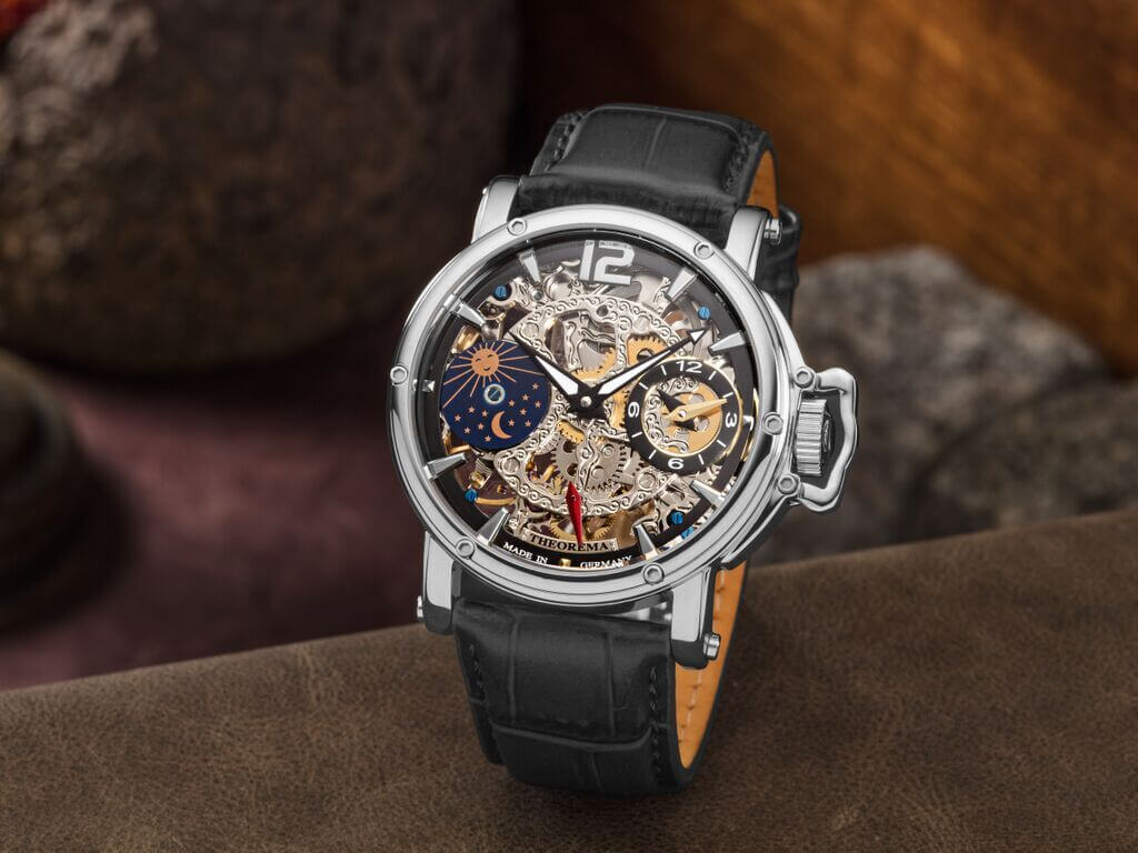 Dual-time Copacabana GM-104-1 |Silver| by Theorema, Germany