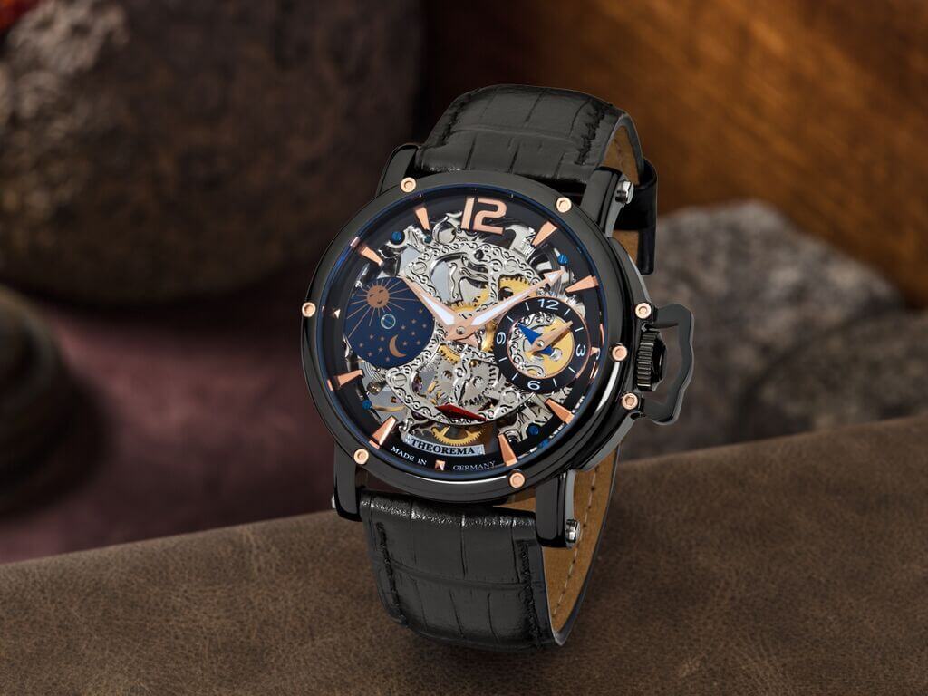 Dual-time Copacabana GM-104-3 |Black| by Theorema, Germany