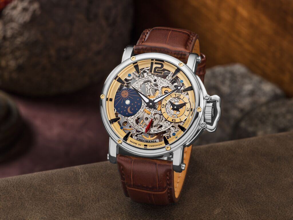 Dual-time Copacabana GM-104-4 |Silver| by Theorema, Germany