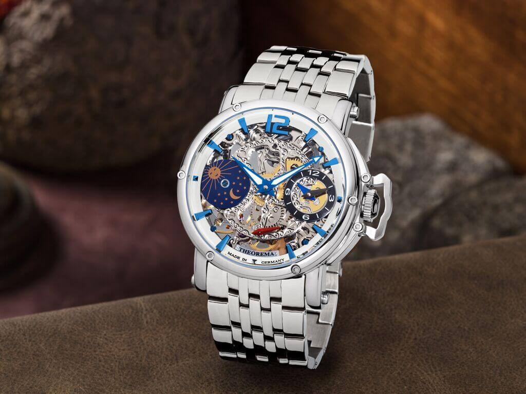 Dual-time Copacabana GM-104-6 |Silver| by Theorema, Germany