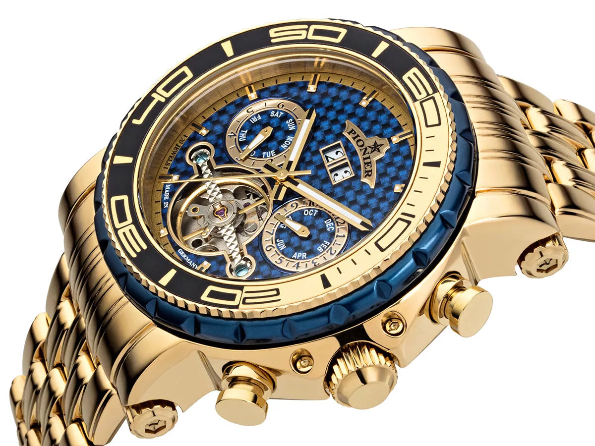 Calendar Automatic Miami by Pionier Germany - GM-506-11 | Gold |