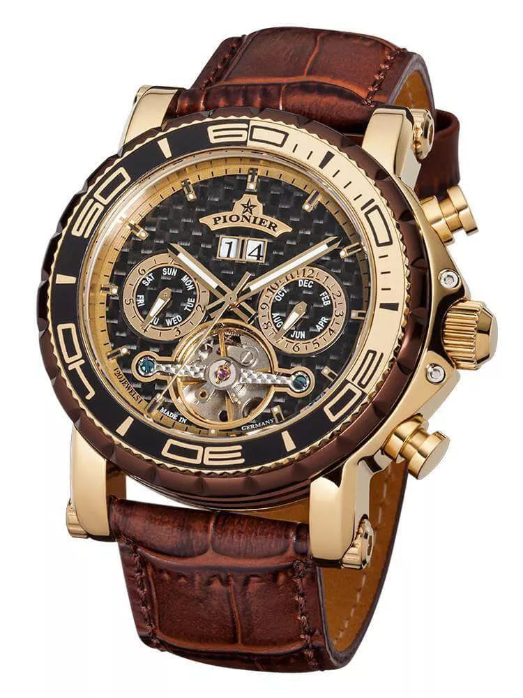 Calendar Automatic Miami by Pionier Germany - GM-506-3 | Gold |