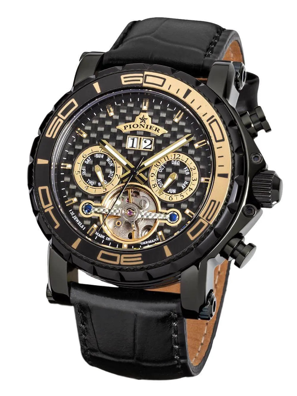 Calendar Automatic Miami by Pionier Germany - GM-506-4 | Black |