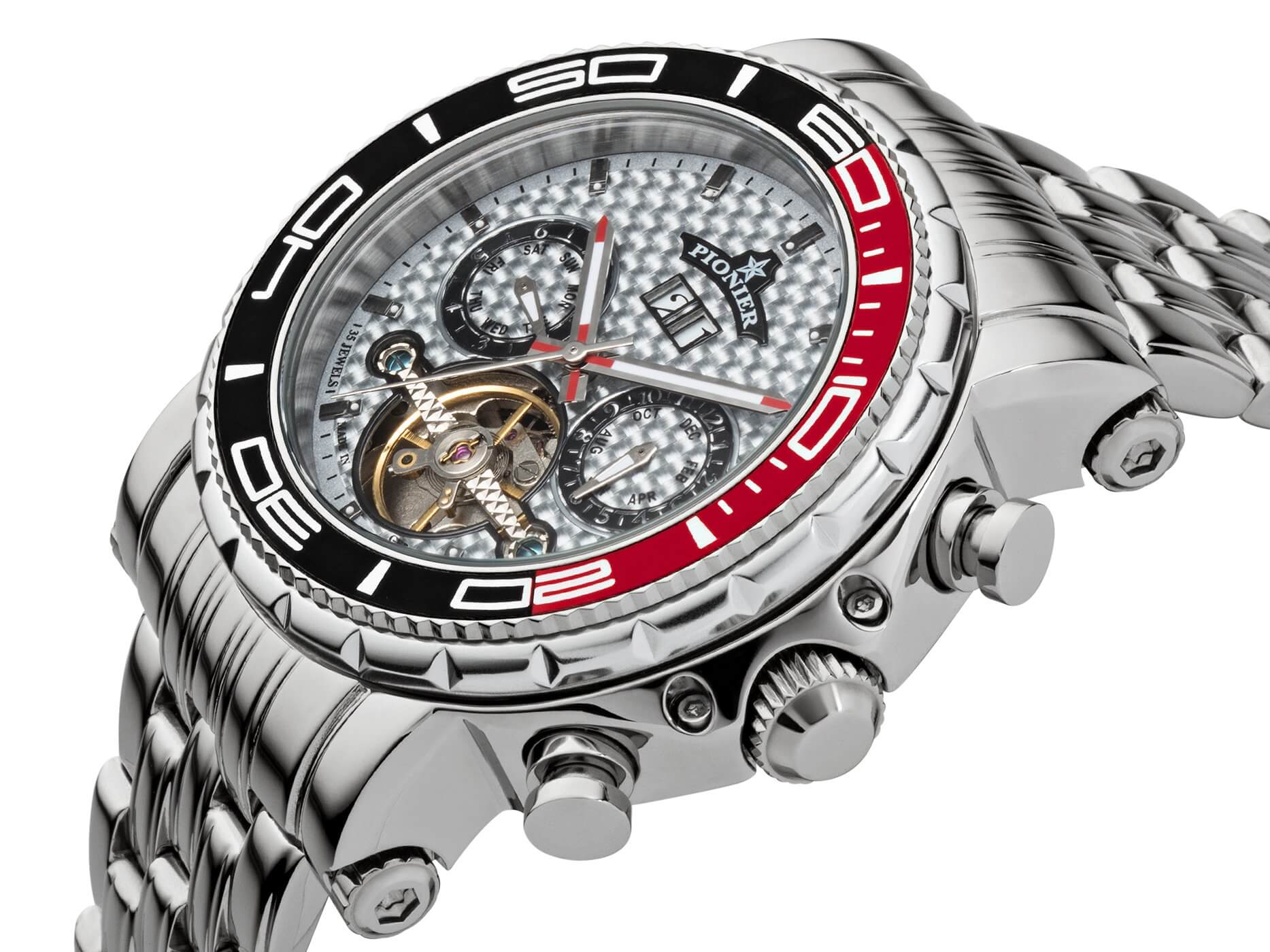Calendar Automatic Miami by Pionier Germany - GM-506-8 | Silver |