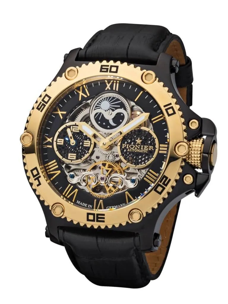 Dual-Time Hawaii Pionier GM-514-4 | Black | Made in Germany