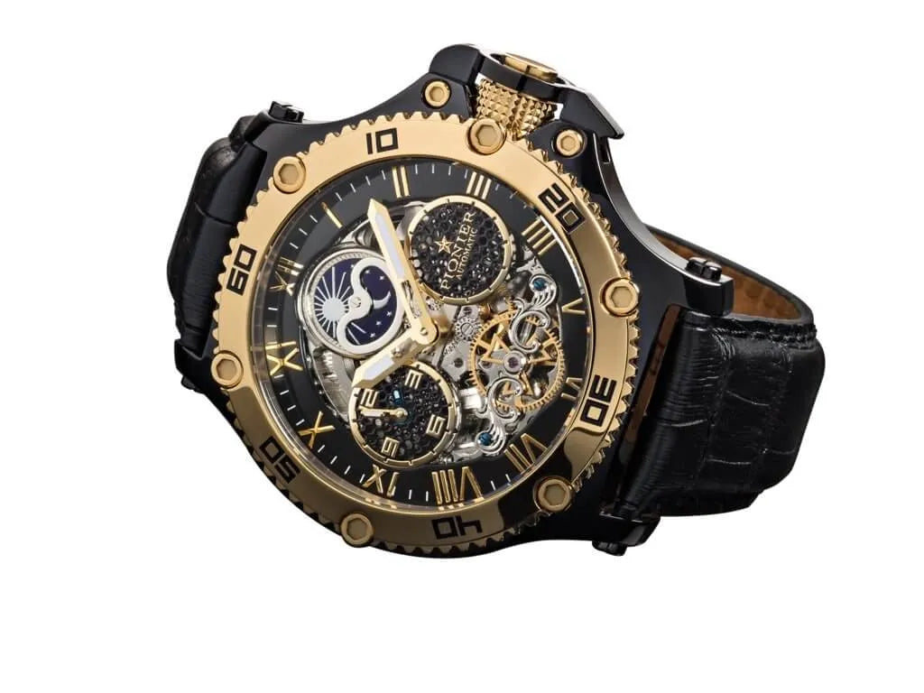 Dual-Time Hawaii Pionier GM-514-4 | Black | Made in Germany