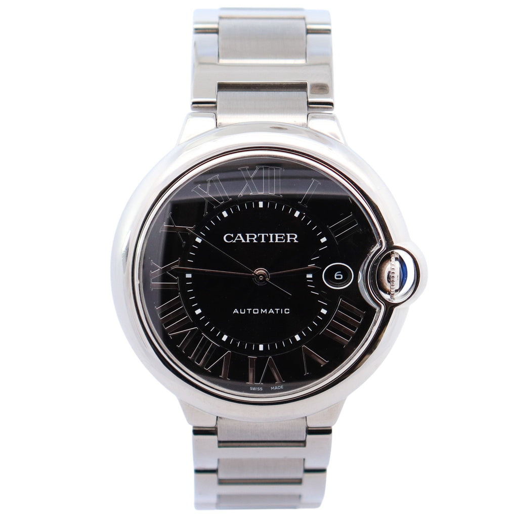Cartier Ballon Bleu 42mm Black Dial Watch Ref# WSBB0003