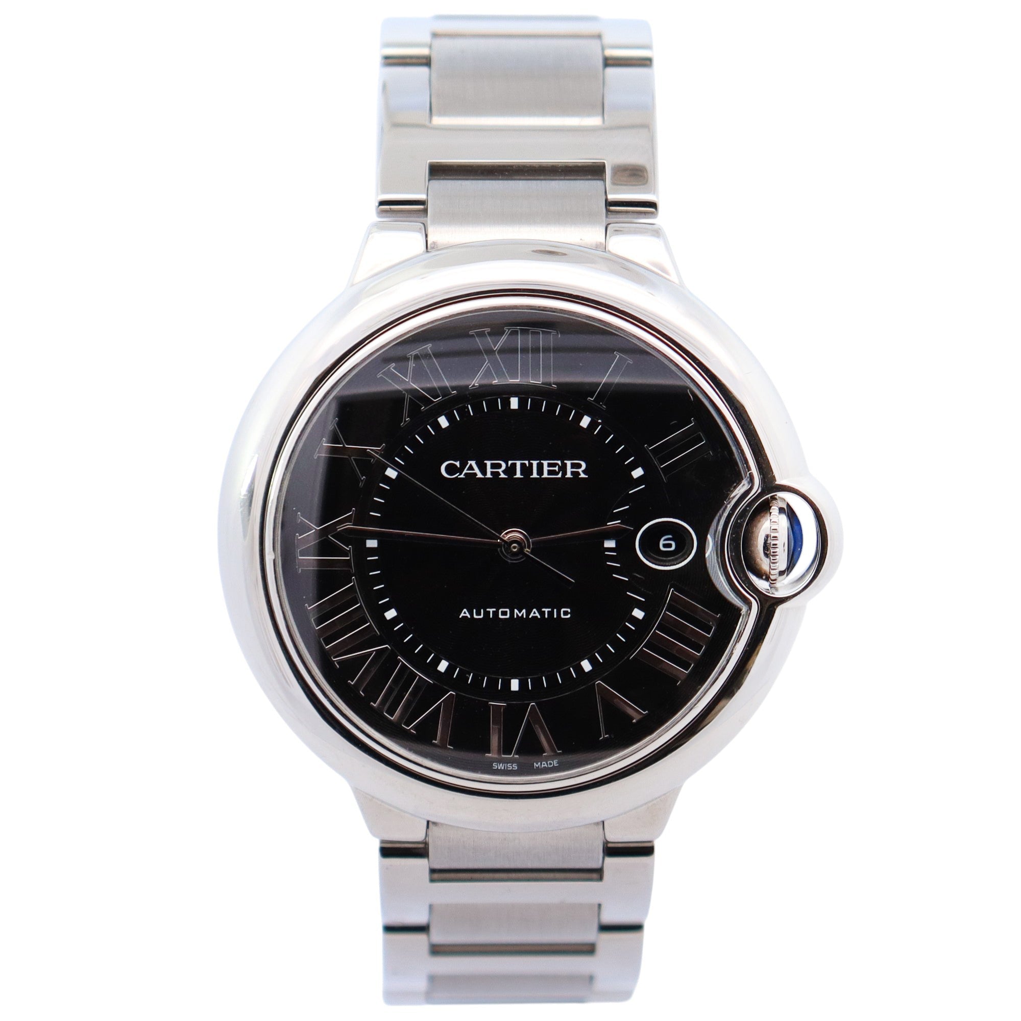 Cartier Ballon Bleu 42mm Black Dial Watch Ref# WSBB0003