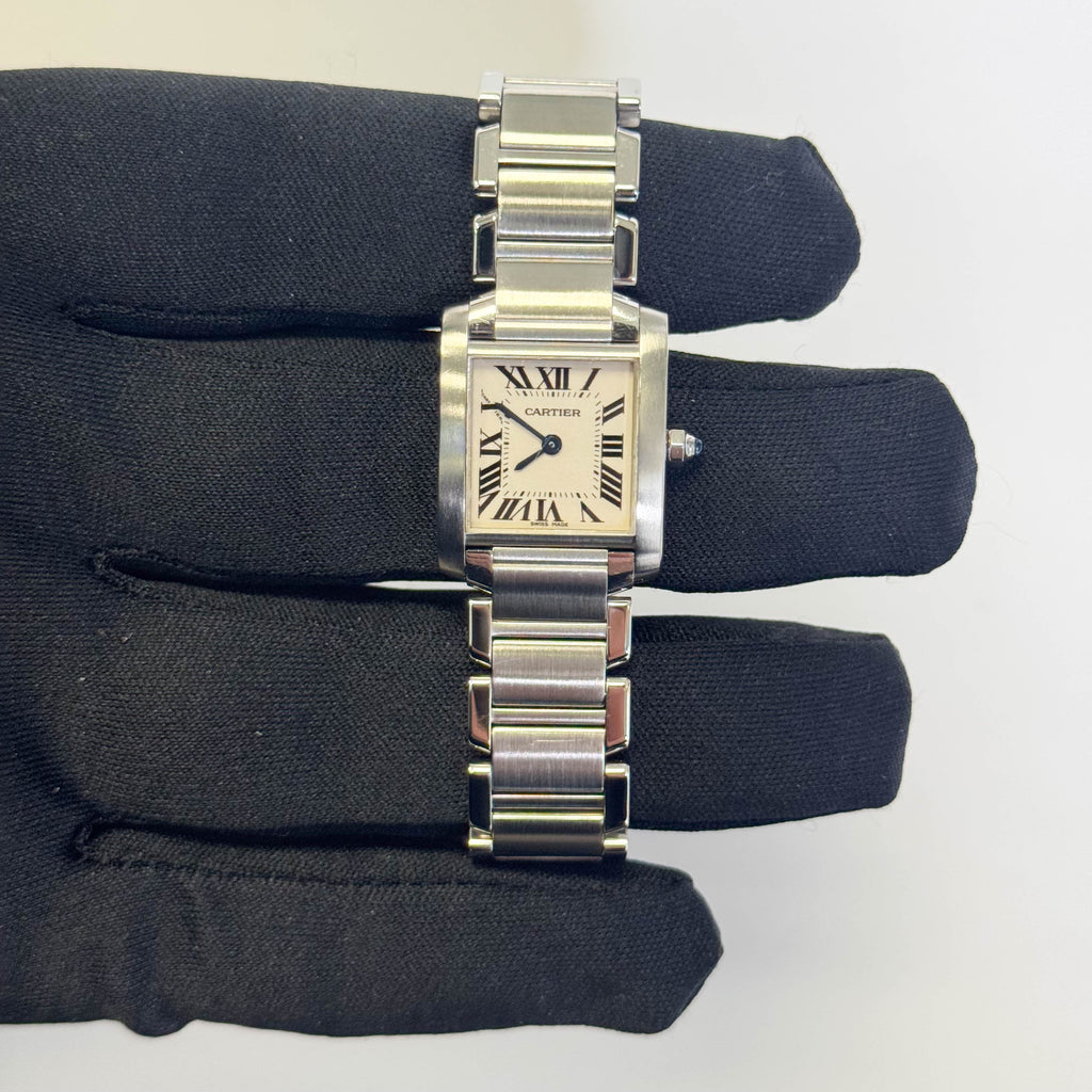 Cartier Tank 20mm White Dial Watch Ref# W51008Q3