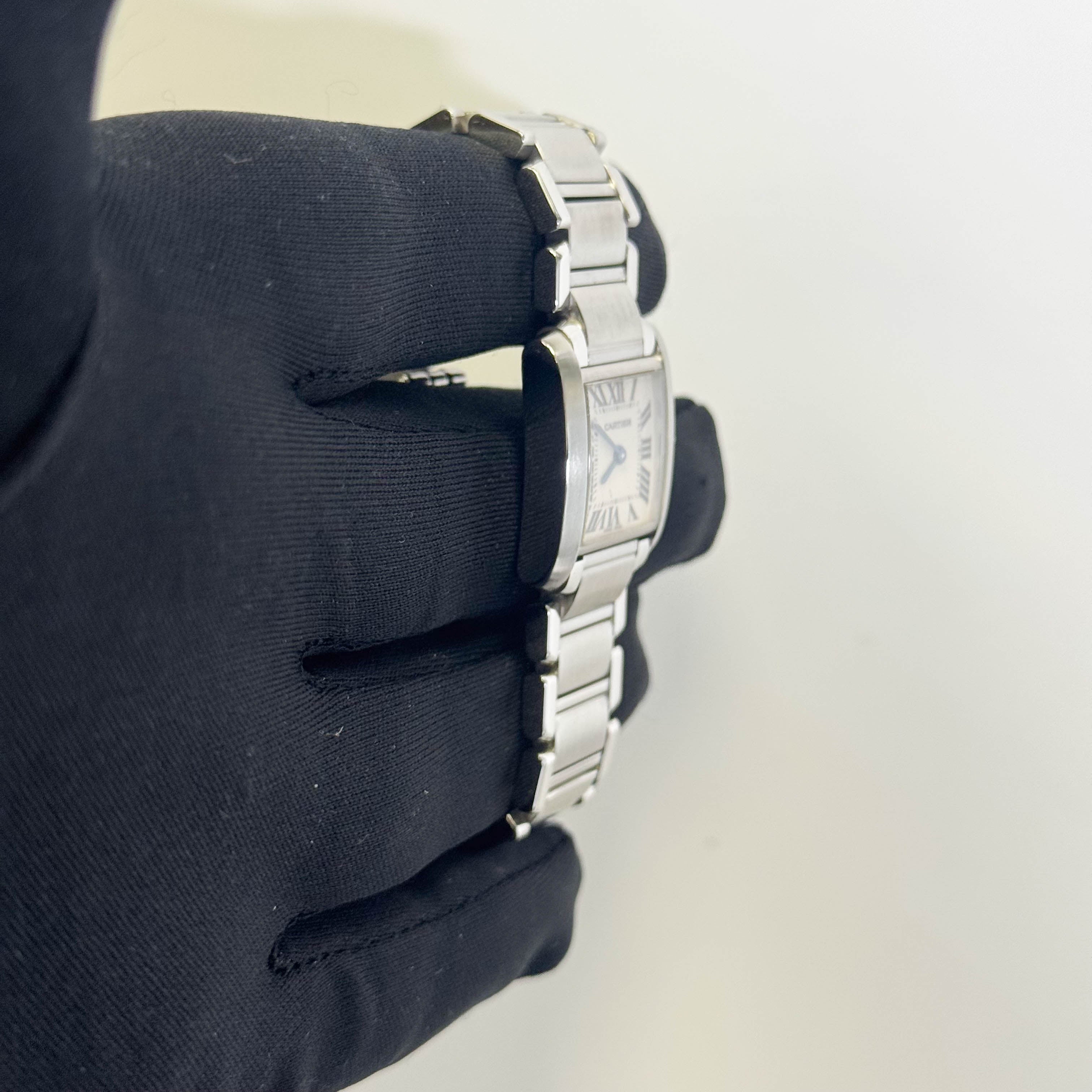 Cartier Tank 20mm White Dial Watch Ref# W51008Q3