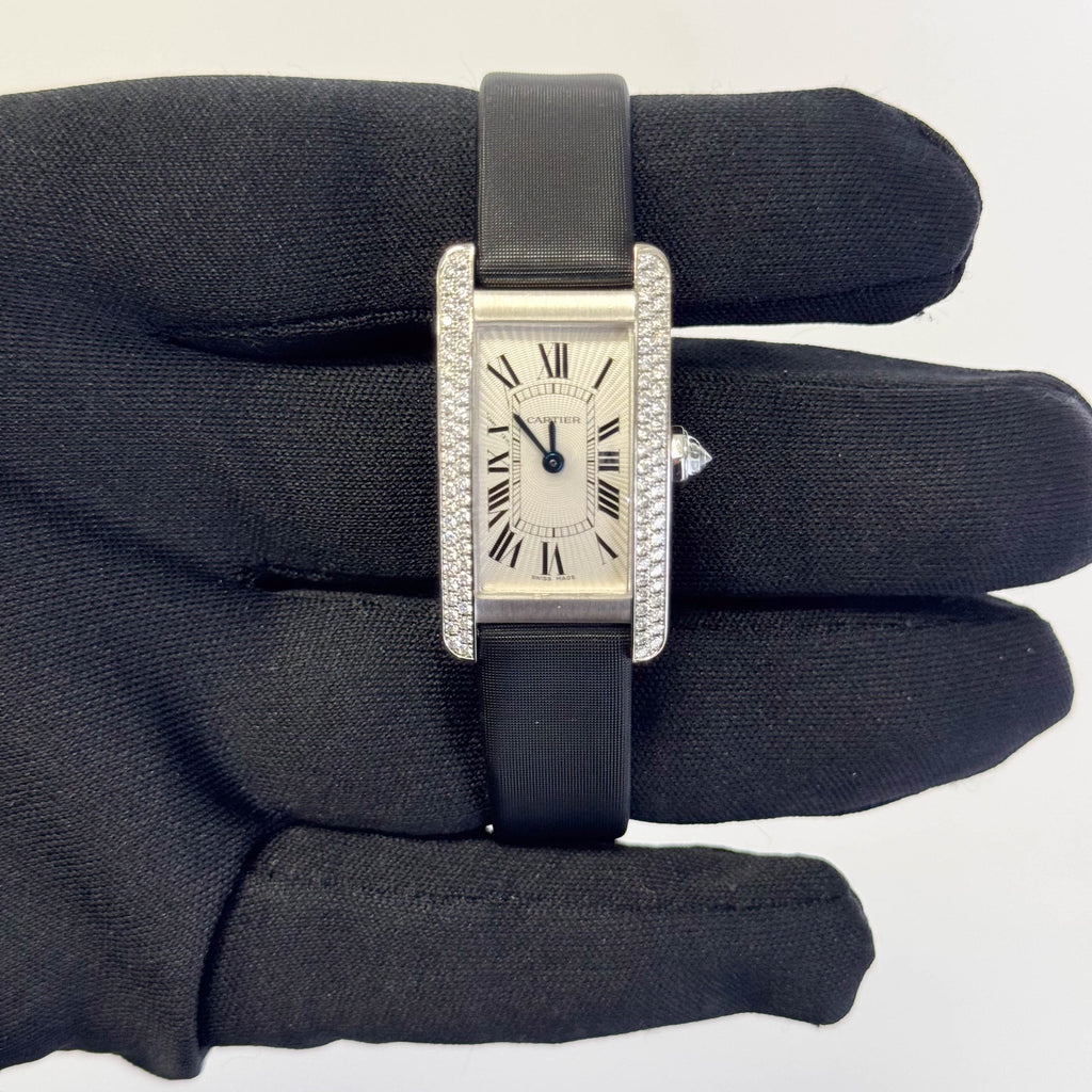 Cartier Tank Americane 27mm Silver Dial Watch Ref# WB702651