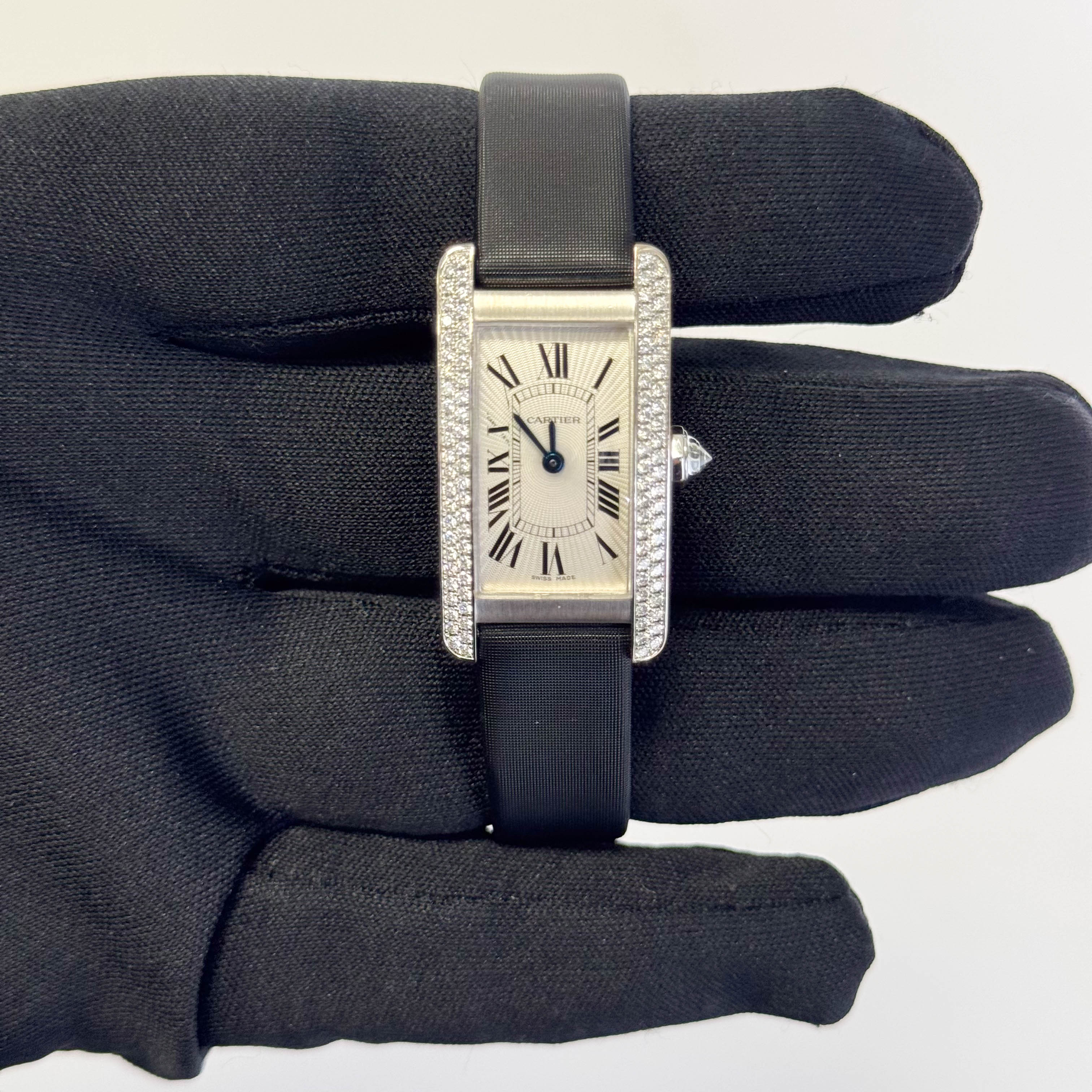 Cartier Tank Americane 27mm Silver Dial Watch Ref# WB702651