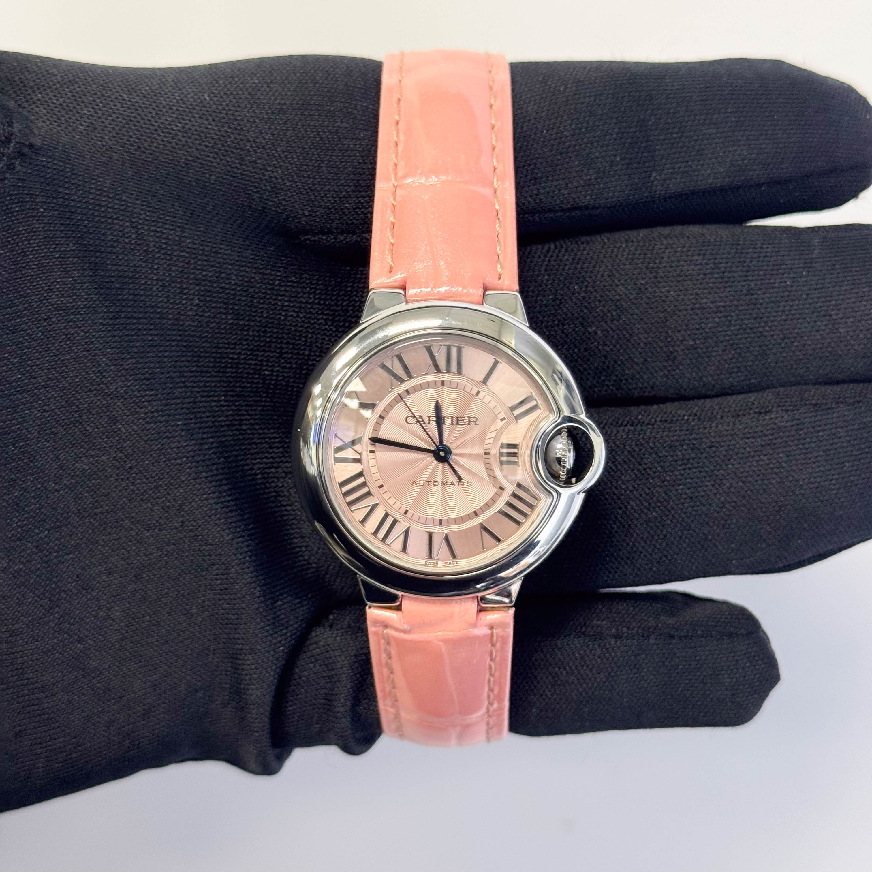 Cartier Ballon Bleu 33mm Pink Dial Watch Ref# WSBB0002