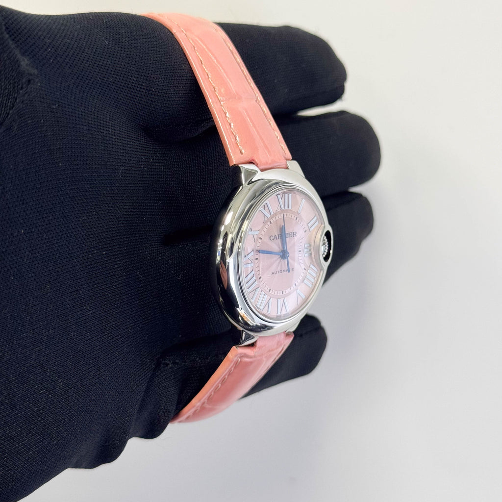 Cartier Ballon Bleu 33mm Pink Dial Watch Ref# WSBB0002