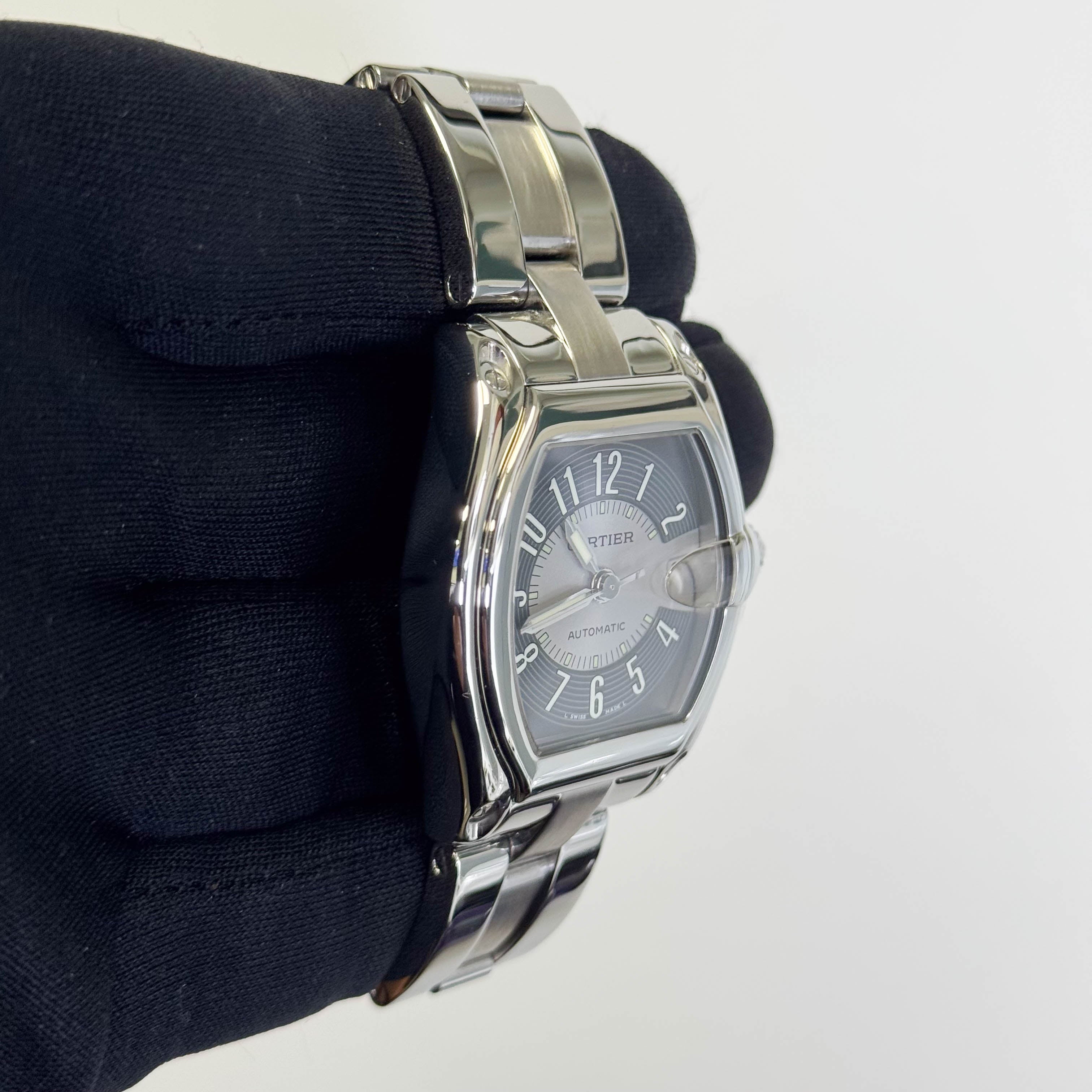Cartier Roadster 35mm Black Dial Watch Ref# W62001V3