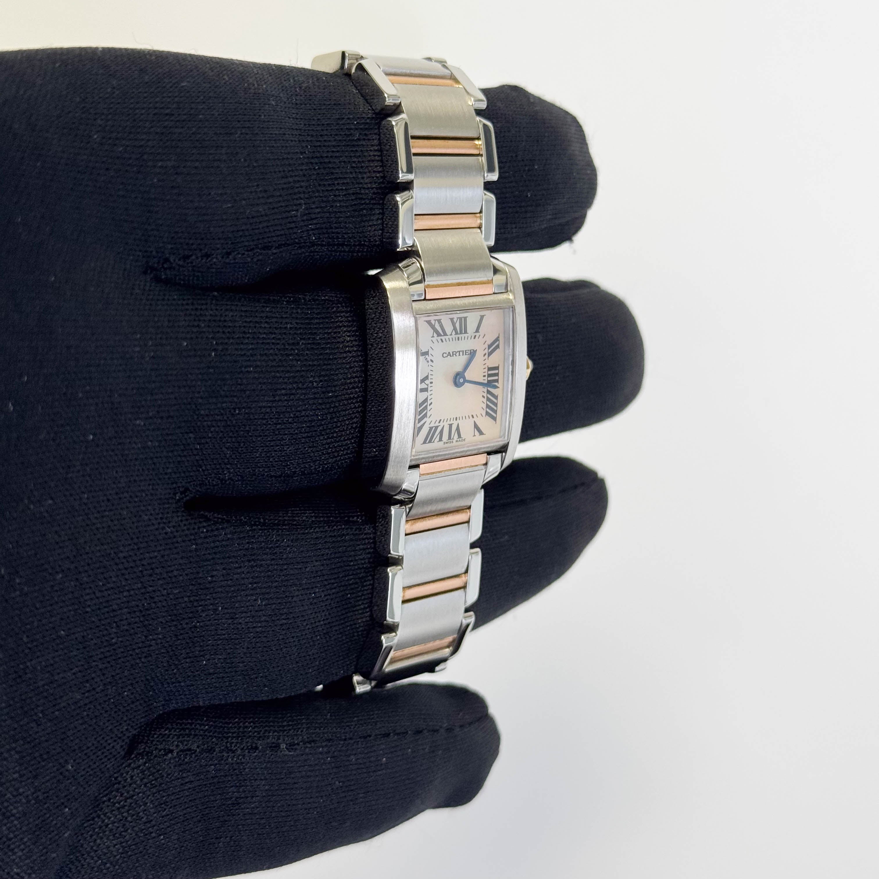 Cartier Tank 20mm Pink Dial Watch Ref# W51027Q4