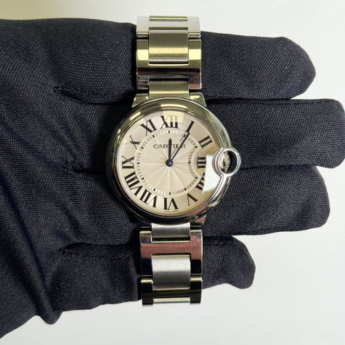 Cartier Ballon Bleu 36mm Silver Dial Watch Ref# W69011Z4