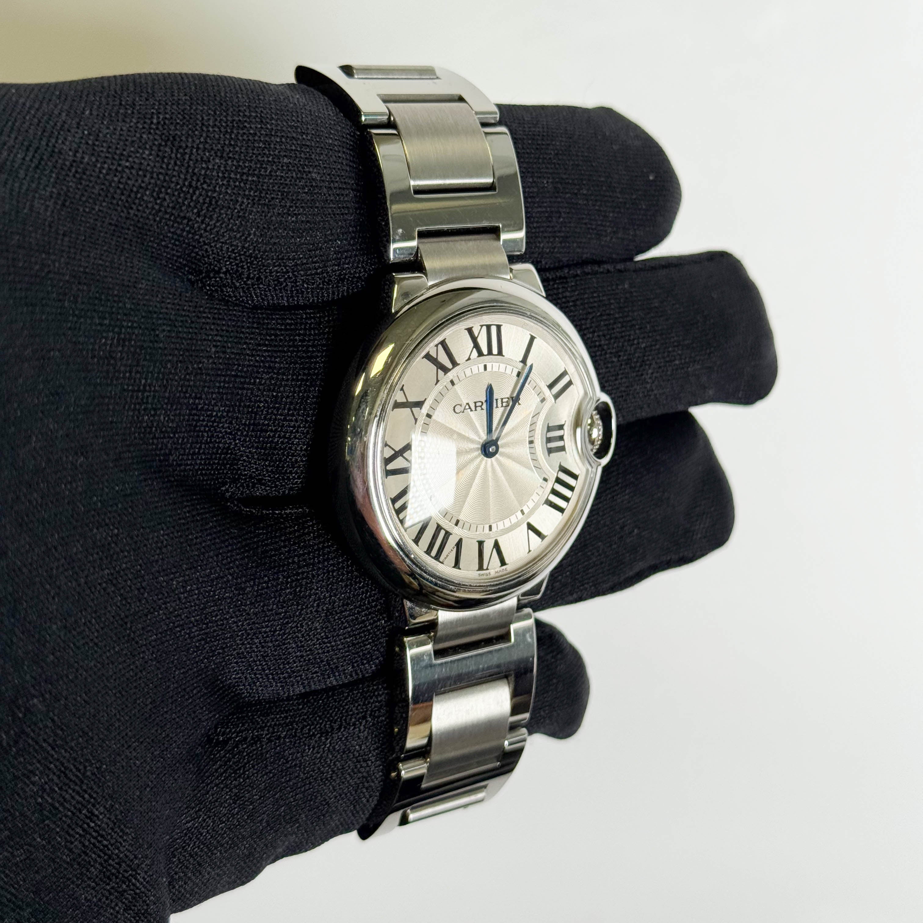 Cartier Ballon Bleu 36mm Silver Dial Watch Ref# W69011Z4