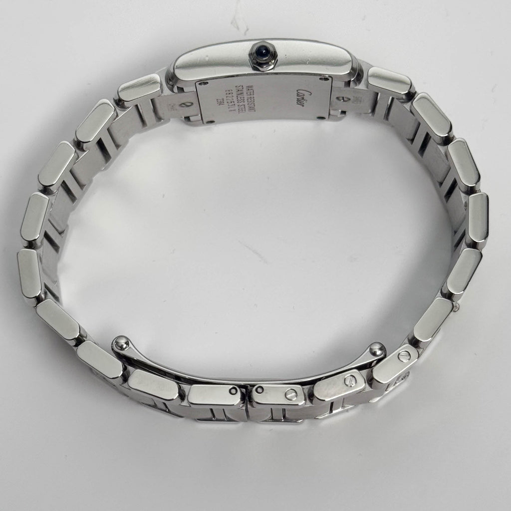 Cartier Tank Stainless Steel 20mm Ivory Dial Watch Ref# W51008Q3